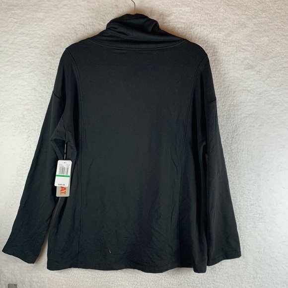 32 Degrees Heat Sweatshirt Women's L Black Drawstring Cowl Neck Pullover 7723 - Picture 7 of 8